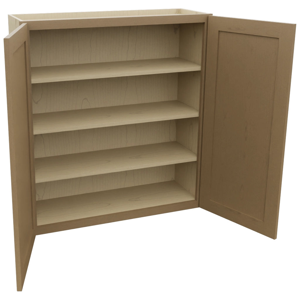 Fabuwood Galaxy Truffle W3639 Wall Standard Cabinet, Open View