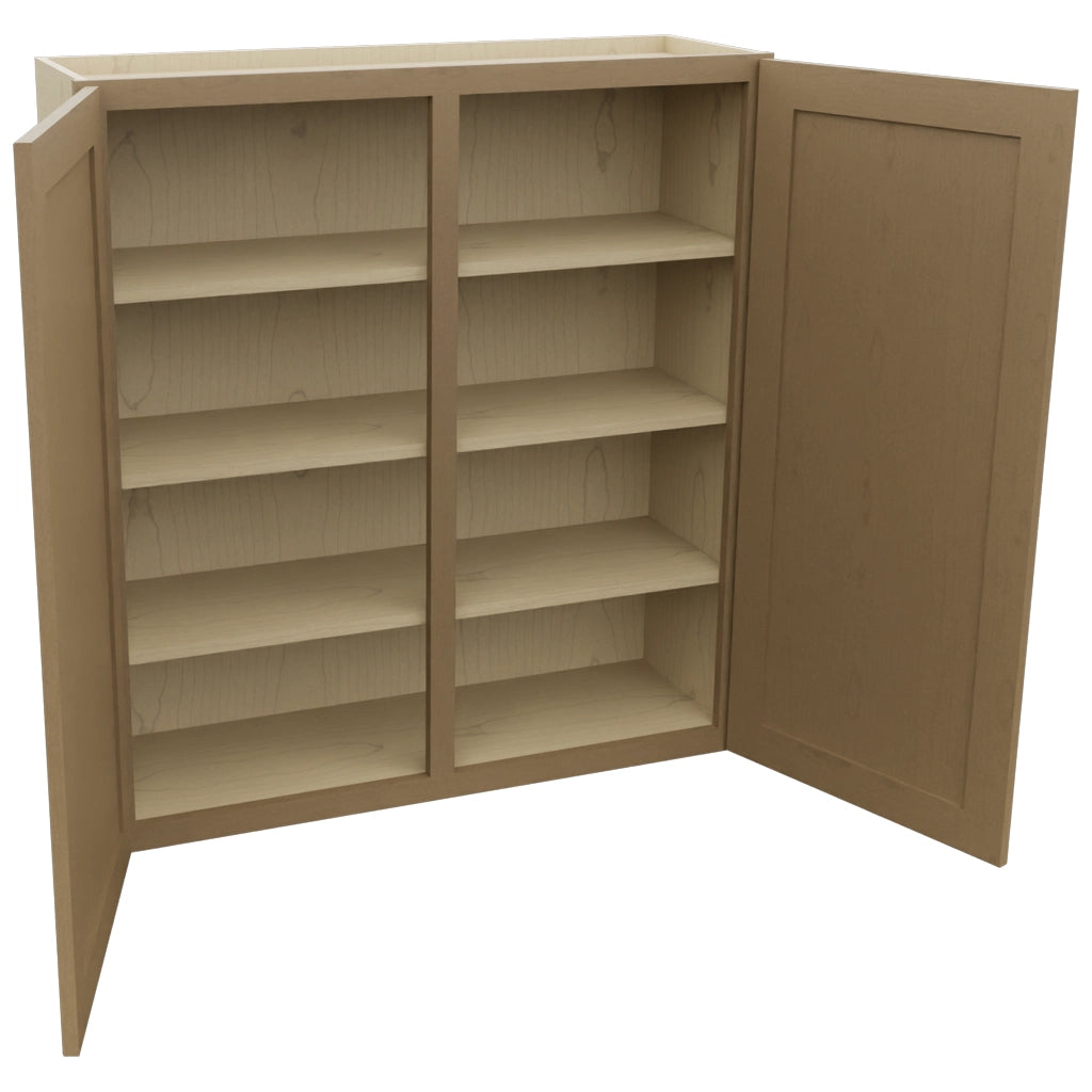 Fabuwood Galaxy Truffle W3942 Wall Standard Cabinet, Open View