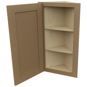Fabuwood Galaxy Truffle WAE1230 Wall Angle End Cabinet, Open View
