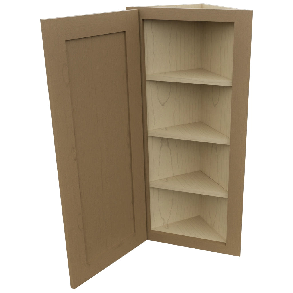 Fabuwood Galaxy Truffle WAE1236 Wall Angle End Cabinet, Open View
