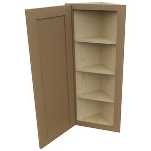 Fabuwood Galaxy Truffle WAE1239 Wall Angle End Cabinet, Open View
