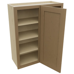 Fabuwood Galaxy Truffle WBC3036 Wall Corner Blind Cabinet, Open View
