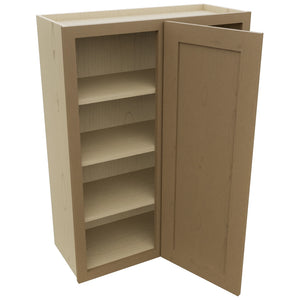 Fabuwood Galaxy Truffle WBC3039 Wall Corner Blind Cabinet, Open View