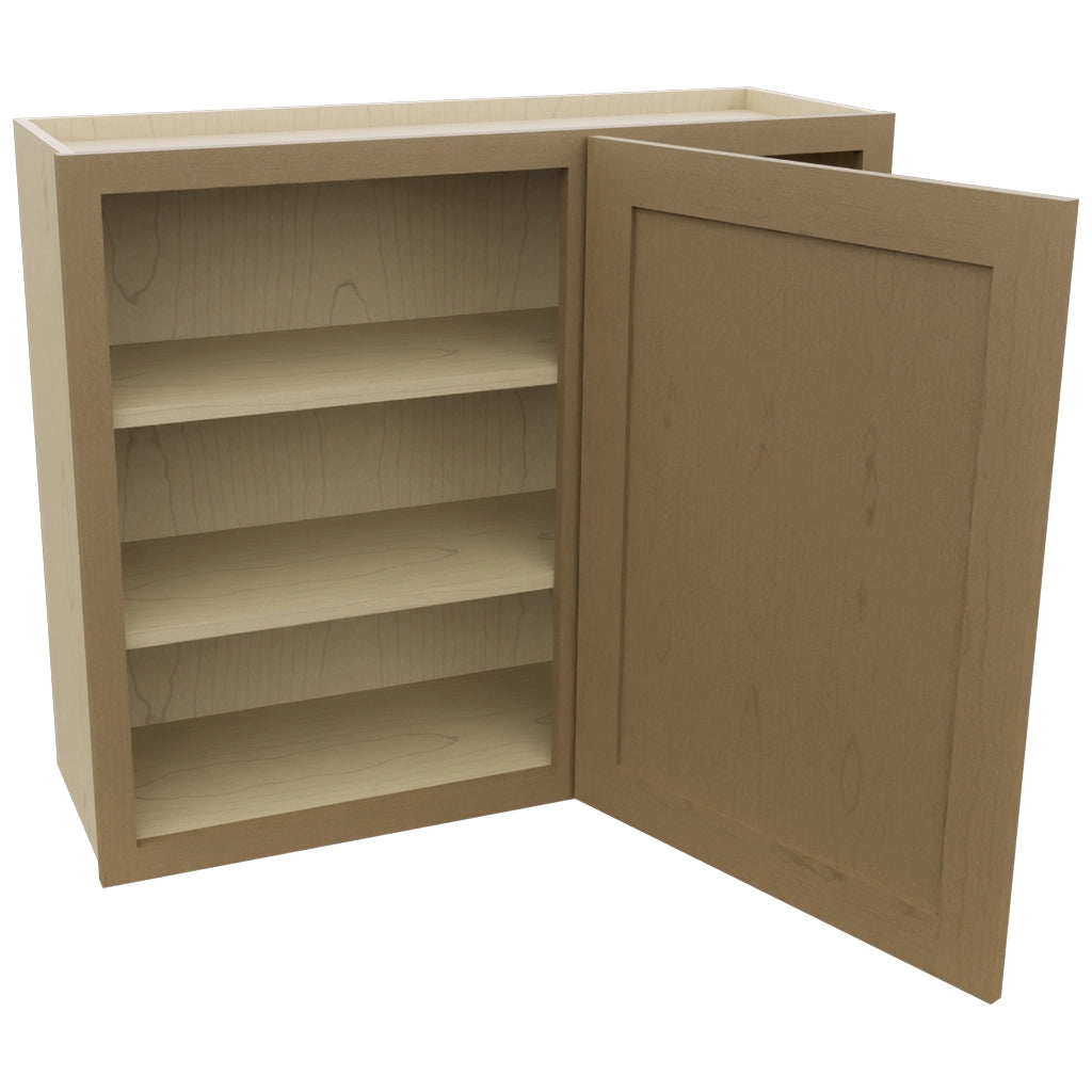 Fabuwood Galaxy Truffle WBC3630 Wall Corner Blind Cabinet, Open View