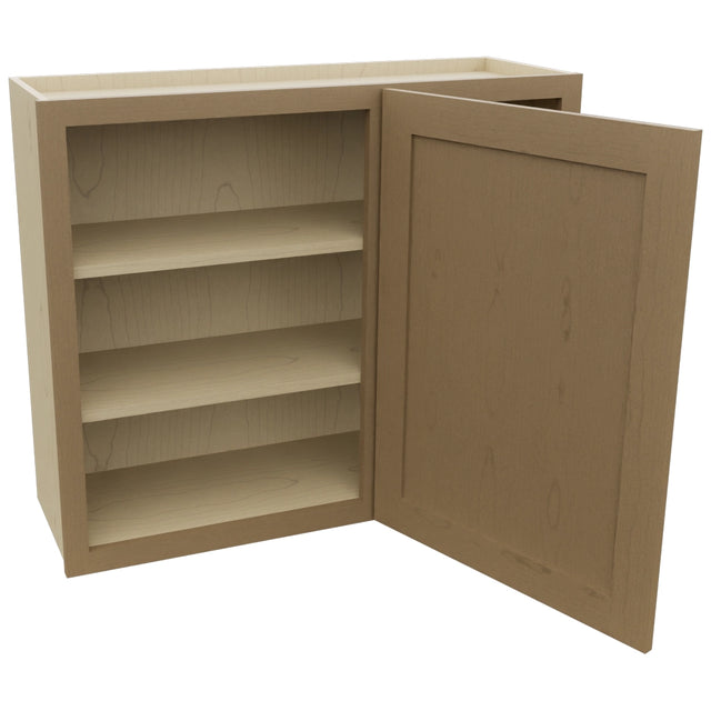 Fabuwood Galaxy Truffle WBC3630 Wall Corner Blind Cabinet, Open View