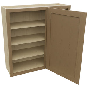 Fabuwood Galaxy Truffle WBC3636 Wall Corner Blind Cabinet, Open View