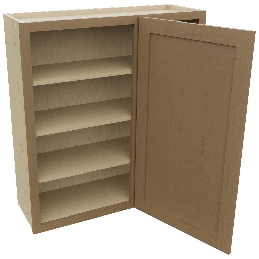 Fabuwood Galaxy Truffle WBC3639 Wall Corner Blind Cabinet, Open View