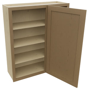 Fabuwood Galaxy Truffle WBC3642 Wall Corner Blind Cabinet, Open View