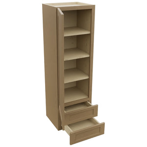 Fabuwood Galaxy Truffle WD1857 Wall Drawer Cabinet, Open View