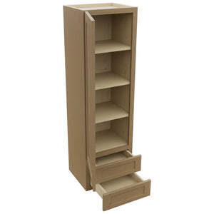 Fabuwood Galaxy Truffle WD1860 Wall Drawer Cabinet, Open View