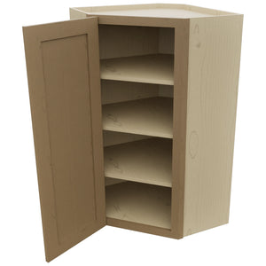 Fabuwood Galaxy Truffle WDC2442 Wall Corner Diagonal Cabinet, Open View