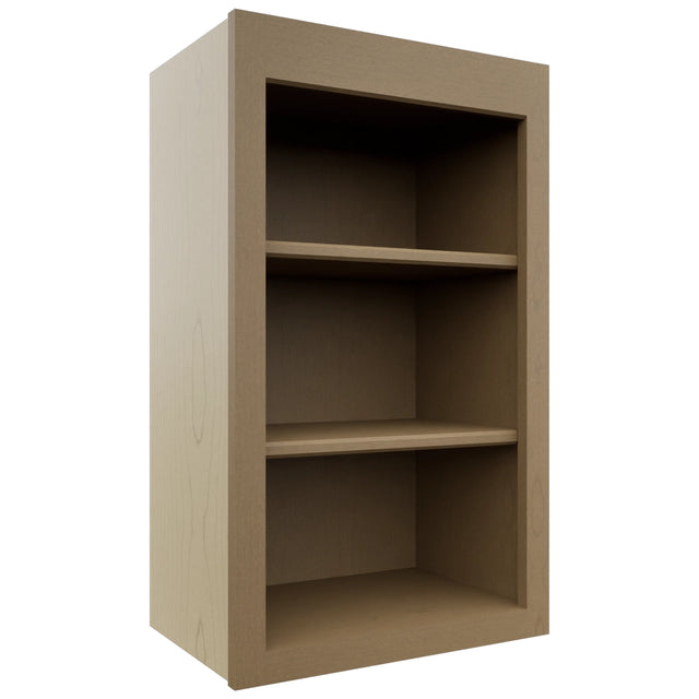 Fabuwood Galaxy Truffle WOS1830 Wall Open Shelf, Front View