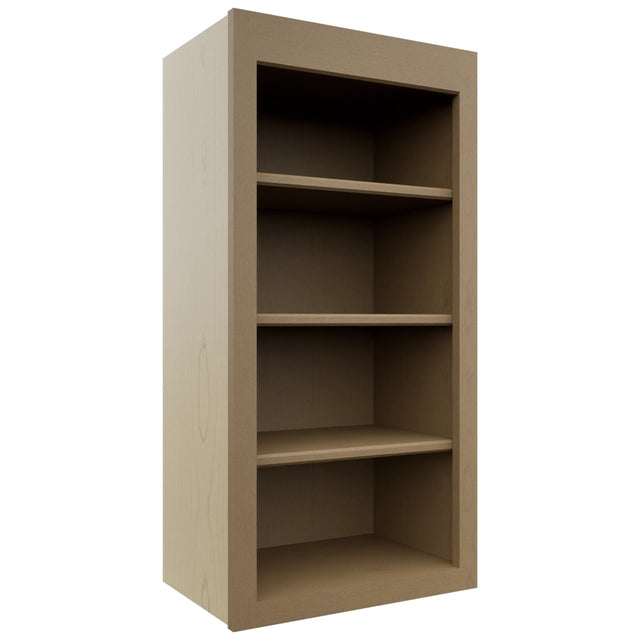 Fabuwood Galaxy Truffle WOS1836 Wall Open Shelf, Front View