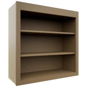 Fabuwood Galaxy Truffle WOS3030 Wall Open Shelf, Front View
