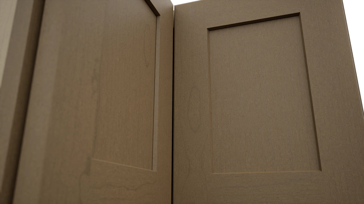 Fabuwood Galaxy Truffle WPC2415 Wall Corner Pie Cabinet, Detail View