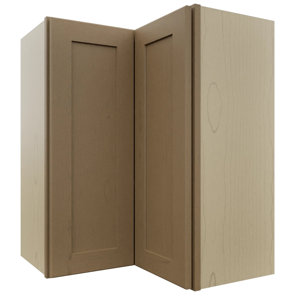 Fabuwood Galaxy Truffle WPC2430 Wall Corner Pie Cabinet, Front View