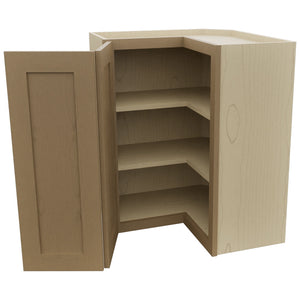 Fabuwood Galaxy Truffle WPC2430 Wall Corner Pie Cabinet, Open View