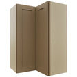 Fabuwood Galaxy Truffle WPC2436 Wall Corner Pie Cabinet, Front View