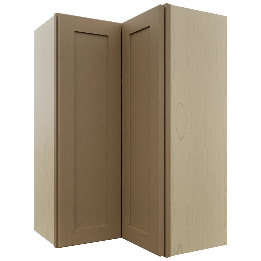Fabuwood Galaxy Truffle WPC2436 Wall Corner Pie Cabinet, Front View