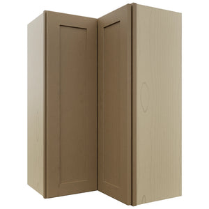 Fabuwood Galaxy Truffle WPC2436 Wall Corner Pie Cabinet, Front View
