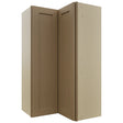 Fabuwood Galaxy Truffle WPC2442 Wall Corner Pie Cabinet, Front View