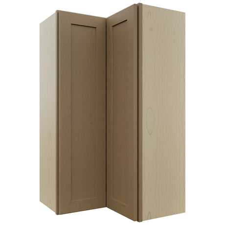 Fabuwood Galaxy Truffle WPC2442 Wall Corner Pie Cabinet, Front View