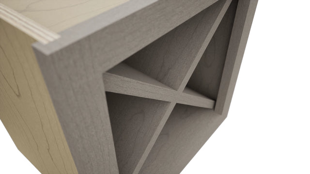 Fabuwood Horizon WR15X15 Wall Wine Rack, Detail View