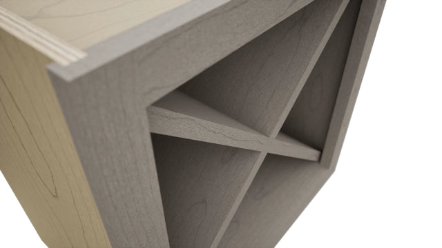 Fabuwood Horizon WR18X18 Wall Wine Rack, Detail View
