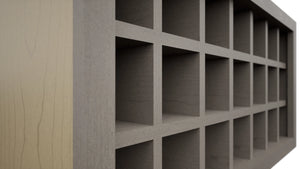 Fabuwood Horizon WR3618 Wall Wine Rack, Detail View