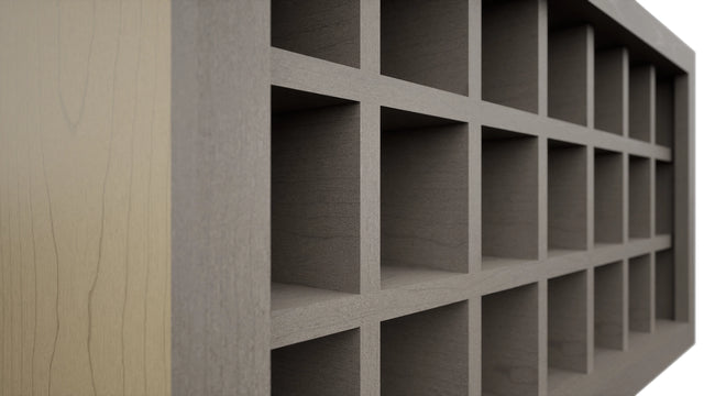 Fabuwood Horizon WR3618 Wall Wine Rack, Detail View