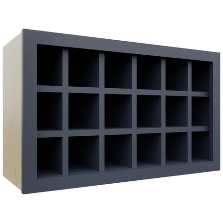 Fabuwood Indigo WR3018 Wall Wine Rack, Front View