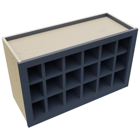 Fabuwood Indigo WR3018 Wall Wine Rack, Top View