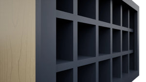 Fabuwood Indigo WR3018 Wall Wine Rack, Detail View