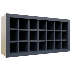 Fabuwood Indigo WR3618 Wall Wine Rack, Front View