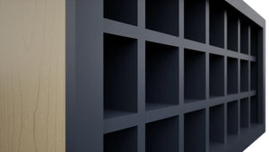Fabuwood Indigo WR3618 Wall Wine Rack, Detail View