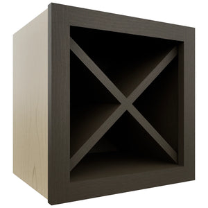 Fabuwood Kona WR15X15 Wall Wine Rack, Front View