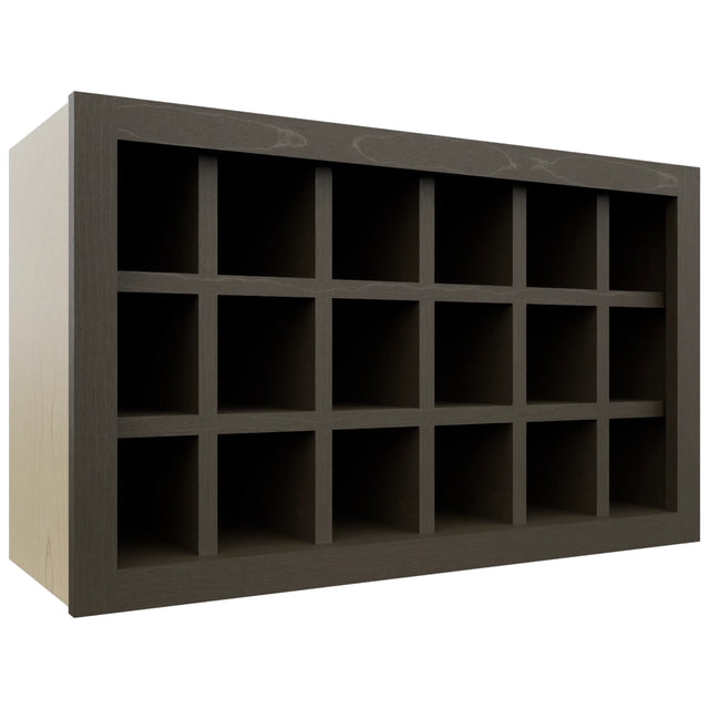 Fabuwood Kona WR3018 Wall Wine Rack, Front View