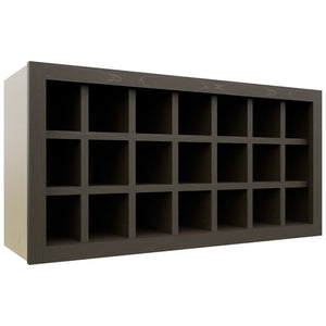 Fabuwood Kona WR3618 Wall Wine Rack, Front View
