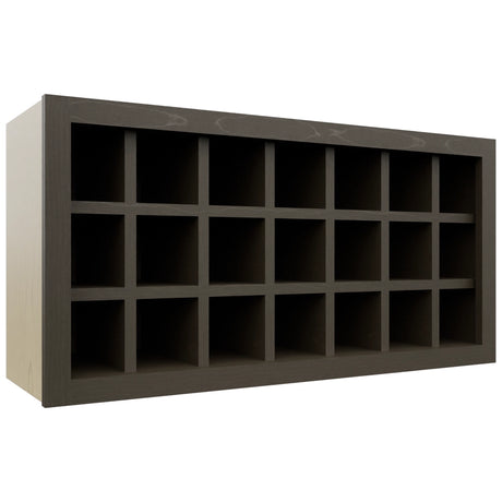 Fabuwood Kona WR3618 Wall Wine Rack, Front View