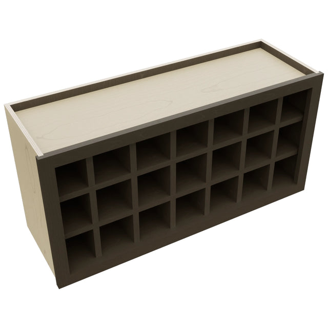 Fabuwood Kona WR3618 Wall Wine Rack, Top View