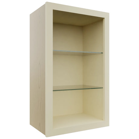 Fabuwood Linen NDW1830 Wall Standard No Door Cabinet, Front View