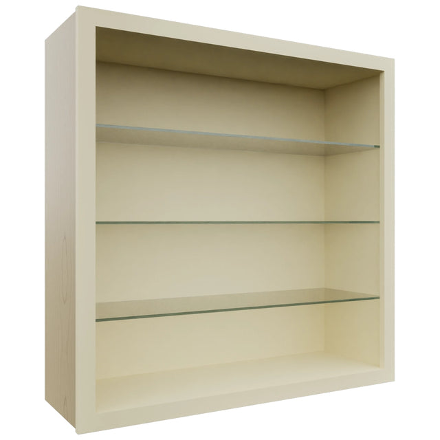 Fabuwood Linen NDW3636 Wall Standard No Door Cabinet, Front View