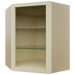 Fabuwood Linen NDWDC2430 Wall Corner Diagonal No Door Cabinet, Front View