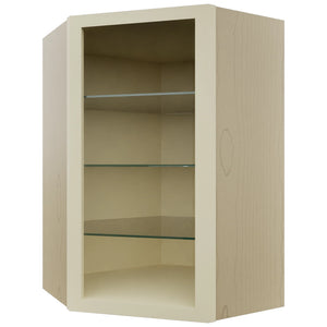 Fabuwood Linen NDWDC2436 Wall Corner Diagonal No Door Cabinet, Front View