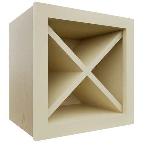 Fabuwood Linen WR15X15 Wall Wine Rack, Front View