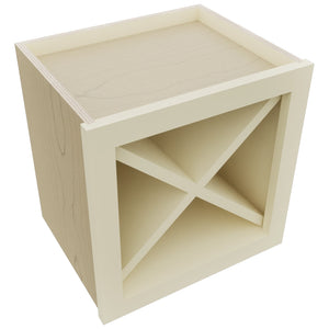 Fabuwood Linen WR15X15 Wall Wine Rack, Top View
