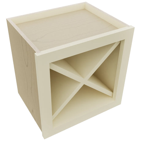 Fabuwood Linen WR15X15 Wall Wine Rack, Top View
