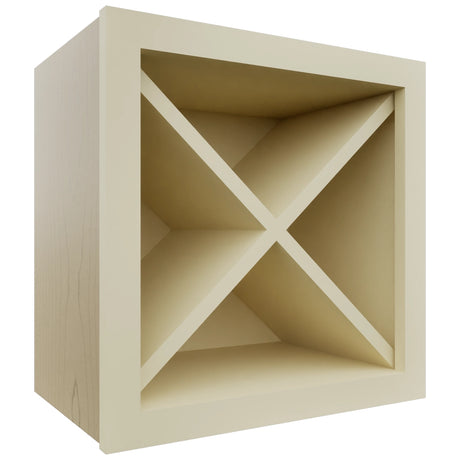 Fabuwood Linen WR18X18 Wall Wine Rack, Front View