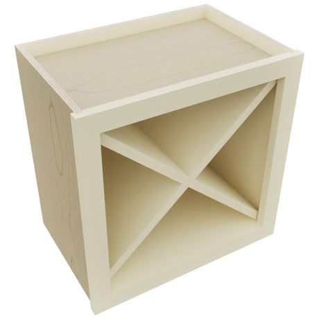 Fabuwood Linen WR18X18 Wall Wine Rack, Top View