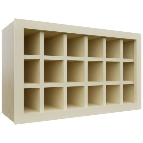 Fabuwood Linen WR3018 Wall Wine Rack, Front View